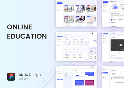 Online Education Web App dashboard graphic design online education web app