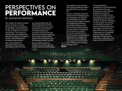 Expressions: Perspectives on Performance Magazine Design advertising branding design indesign magazine typography