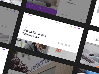 Prima Service Website car corp corporate grid layout minimal photos tech ui web design