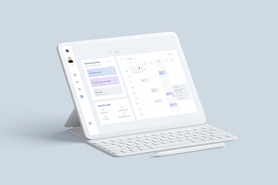Dashboard for modern education account calendar dashboard ui