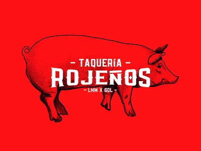 Tacos-Rojeños branding design illustration lettering logo logotype mexicanfood tacos vector