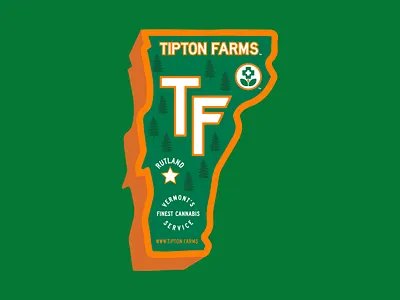 Tipton Farms Vermont Illustration branding design illustration lettering logo vector