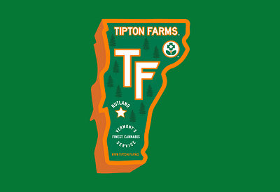 Tipton Farms Vermont Illustration branding design illustration lettering logo vector