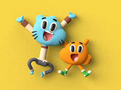 Gumball & Darwin 3d animation c4d character design gumball illustration modeling motion