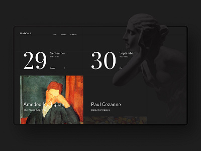 Museum at Dark ✨ design landing page simple ui ux web