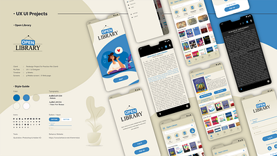 Open Library Website/Mobile app Redesigning book branding design graphic design illustration illutration logo open library website ui ui ux