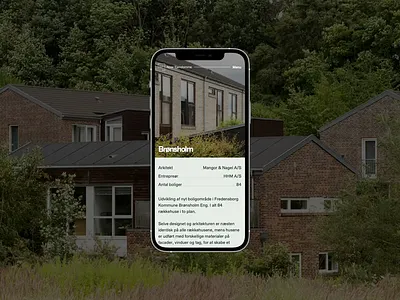 Project pages on mobile for Noor Ejendomme after effects animation branding mobile mobile design ui