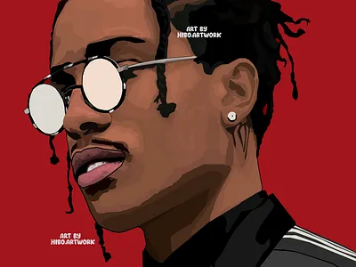 asap rocky vector art by hiboart adobe art artist artwork asaprocky design digital digitalart digitaldrawing graphic design illustration logo vector vectorart vexel vexelart
