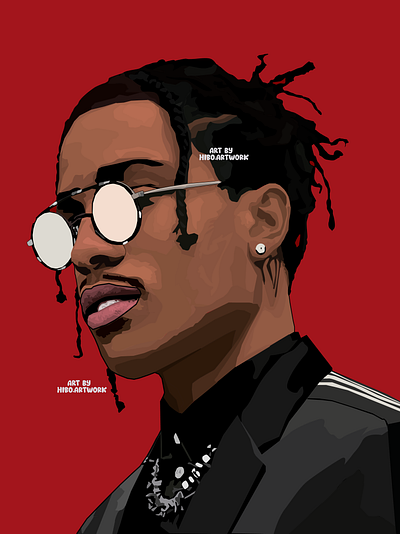asap rocky vector art by hiboart adobe art artist artwork asaprocky design digital digitalart digitaldrawing graphic design illustration logo vector vectorart vexel vexelart