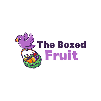 Boxed Fruit bird bird design bird logo box box design box logo character design fruit fruit logo graphic design illustration leaf leaf logo logo logo design parrot parrot design parrot logo vector