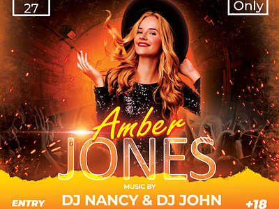 DJ Club Night Party Flyer Design PSD Template branding club dj djparty event flyer friday graphic design logo modern music musicpartyflyer night nightclubparty nightpartyflyer partybanner social media socialmediabannerdesign template ui