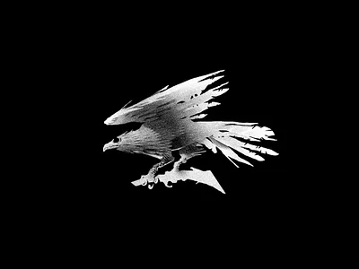 Disolve Crow crow illustration photoshop scan traditional