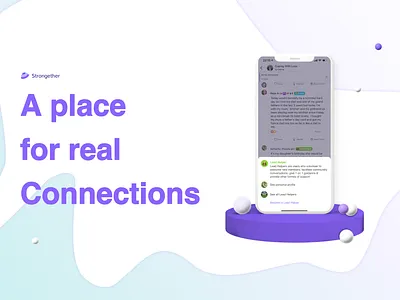 Strongether - emotional support community application app application application design branding design graphic design ui ux