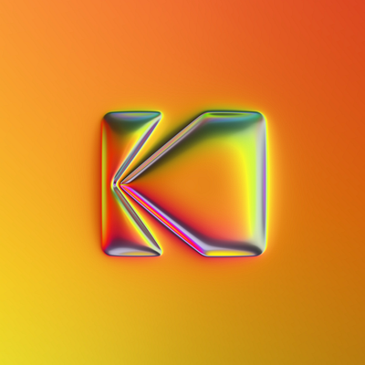 Kodak logo x Naumorphism 3d abstract art branding chrome colors design embossed filter forge generative glass glow illustration kodak logo neon rebrand rebranding yellow