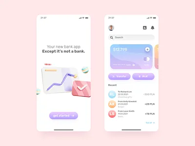Bankno - Mobile Banking App app banking design finance fintech mobile mobile app ui ux