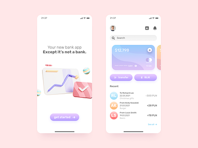 Bankno - Mobile Banking App app banking design finance fintech mobile mobile app ui ux