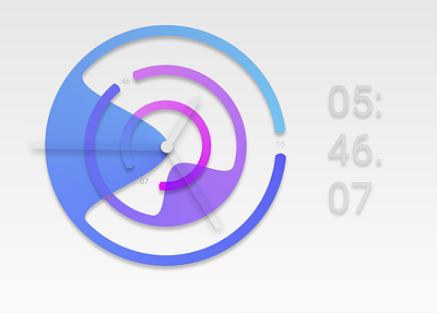 IOS Clock Design analytics app design blue clock clock design colorful dashboard figma gradient ios ios design modern pink trending ui