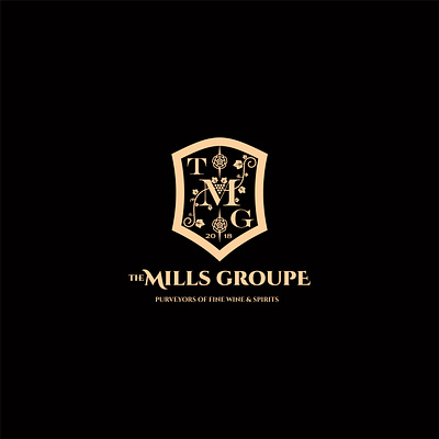 The Mills Groupe branding design illustration logo