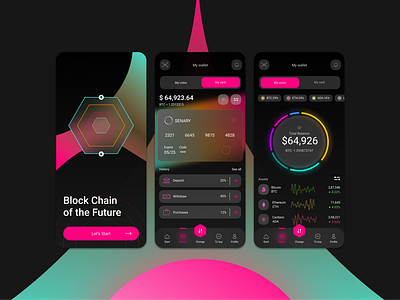 Crypto Future Chain app design crypto game ui graphic design illustration mobile app mobile app ui ui