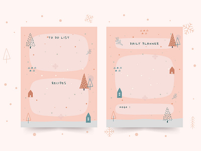 To Do List Winter Theme cute doodle graphic design holiday illustration journaling planner printable to do list winter