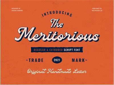 Meritorious Script Font bold script font brush calligraphy design display elegant font font graphic design handcrafted handlettering handmade font lettering logotype opentype font script font type typeface typography vintage script font