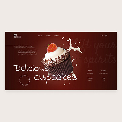 Main screen cake shop bakery cake design landing mainscreen muffin shop typography ui ux webdesign