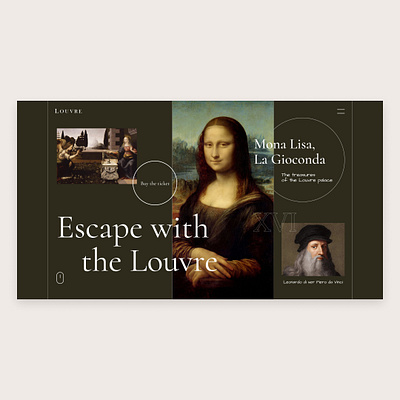 Louvre website redesign art design landing louvre mainscreen museum redesign ui ux website