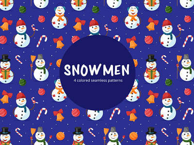 Snowmen Vector Free Seamless Pattern bell chirstmas chrismas chrismast christmas christmass christmast chritmas cristmas free freebie graphics pattern patterns seamless snowman texture vector xmas сhristmas