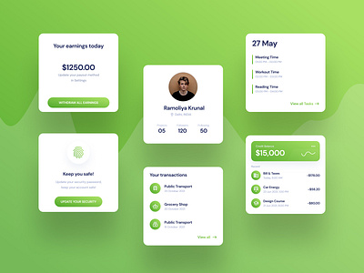 Widgets UI Design admin panel application branding creativity dashboard design illustration landing page mockup ui ux widgets widgets ui design