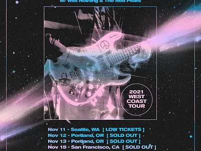 Beach Fossils 2021 West Coast Tour art bands design gig poster graphic design music poster tour poster