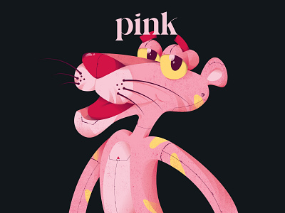 Pink Panther 90s adobe illustrator animal black cartoon character cyberpunk cyborg design gradient illustration illustrator machine mecha pink pink panther robot texture type vector