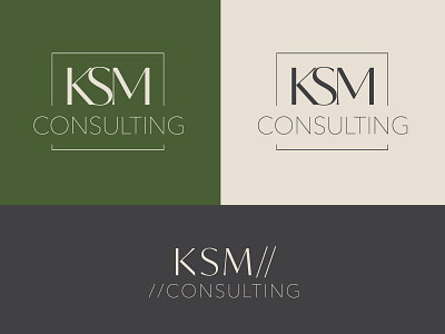 KSM Consulting Logos branding consulting design elegant green healthcare illustration logo simple type typography vector