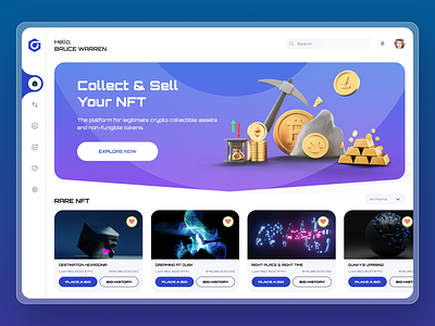 NFT DASHBOARD DESIGN admin dashboard crytp dash design figma ui design illustration landing page nft ui design ui ux design website design