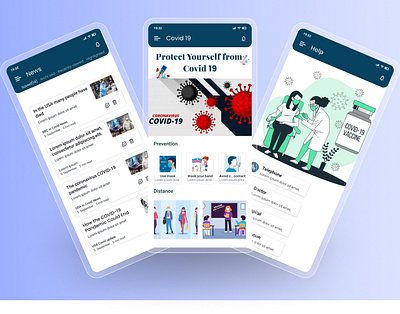 Covid 19 appdesign clen corona virs covid health health care mobile movile app design ui ui design user interface ux ux design