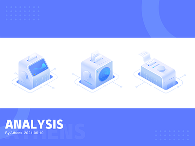 数据分析-Data analysis（2.5D） 2.5d design flat illustration illustrations originality radar scanning 分析 扫描 数据分析 科技 雷达