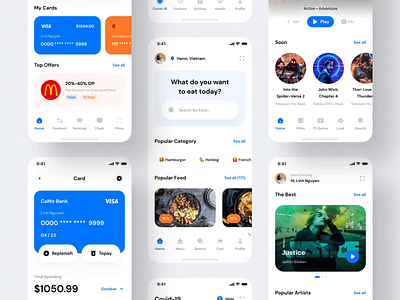 CaMo 2 UI Kit | 240+ High-Quality Screens app cadesign camo design finance food delivery kit medical motion graphics music onboarding taxi ui ui kit ui8 ui8net video