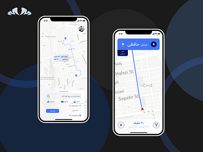 Navigation map app branding design graphic design illustration map navigation ui uidesign uiux