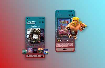 Game app UI Design 3d animation app branding design game gameapp gmaeui graphic design illustration ui ux