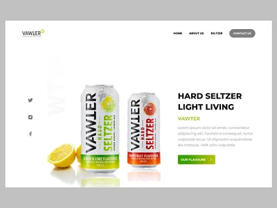 Vawter seltzer website design. beautiful beautifulwebsite branding design illustration logo minimal minimalisticwebsite soda sodawater sodawebsite ui ux vodka vodkawebsite water waterwebsite web web design website