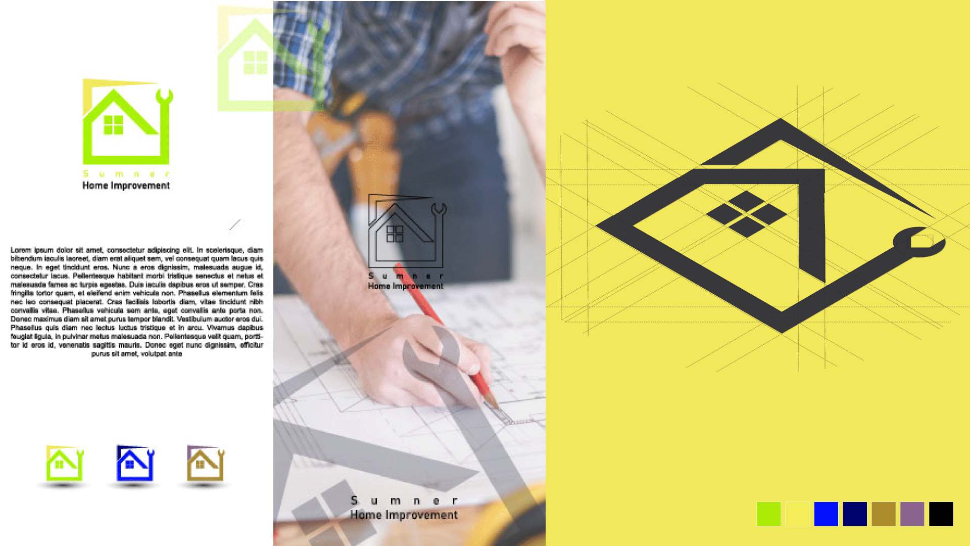 Sumner Home Improvement Logo branding cleanliness graphic design home icon logo motion graphics tool