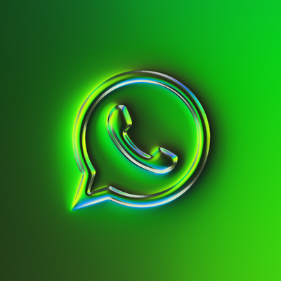 What'sApp logo x Naumorphism 3d abstract art branding chrome colors design embossed filter forge generative glow green illustration logo neon rebrand rebranding whatsapp