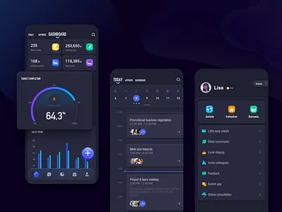 CRM Mobile App Design ui