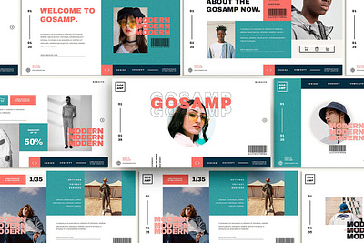 Gosamp Presentation Template clean colorful company corporate design google slides keynote modern multipurpose multipurpose template photography pitch deck portfolio powerpoint studio template unique web design web development website