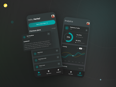 Health Improvement App analytics android app app avtivity challenge design habits health healthcare ios app mobile motivating planner progress solution tool tracker tracking ui ux