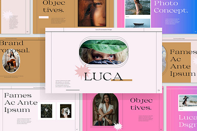 Luca Aesthetic Presentation Template aesthetic clean colorful company corporate google slides keynote minimal modern multipurpose multipurpose template photography pitch deck portfolio powerpoint studio unique web design web development website