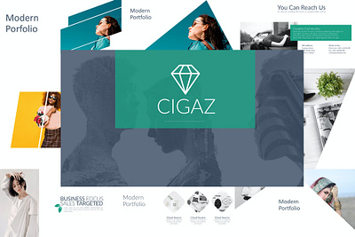 CIGAZ Powerpoint Template branding clean creative ppt deck design designposter google google slides graphic design illustration keynote motion graphics pitch pitch deck portfolio powerpoint slides theme ui vector