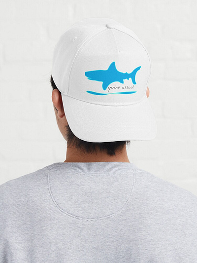 Baseball Cap with shark logo baseball cap bussines graphic design illustration image shark logo