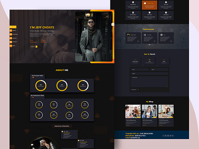 Personal Portfolio Website Landing Page Template Design cv design designerforux landing page landing page design ordainit personal personalwebsite portfolio resume resumetemplate template design ui uiux uiux design uiux designer uiuxdesigner ux web design website