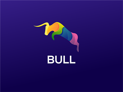 Bull with Colorful logo