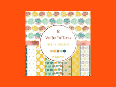 Colorful Flowers and Doodles Vector Patterns and Seamless Tiles doodles flowers patterns vector